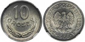10 groszy 1966 - NGC MS66