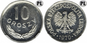 10 groszy 1970 - NGC MS66 PROOF LIKE - jak lustrzanka 2-ga nota