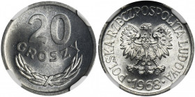 20 groszy 1968 - NGC MS67 2-ga nota