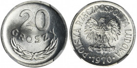 20 groszy 1970 - NGC MS66