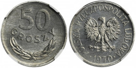 50 groszy 1970 - NGC MS66