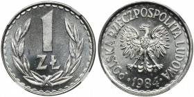 1 złoty 1984 - NGC MS66 2-ga nota