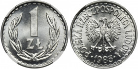 1 złoty 1985 - NGC MS66 2-ga nota