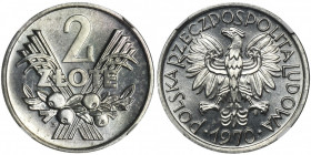 2 złote 1970 Jagody - NGC MS64