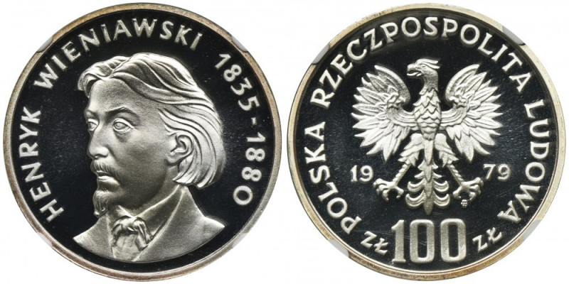 100 złotych 1979 Henryk Wieniawski - NGC PF69 ULTRA CAMEO Druga najwyższa nota w...