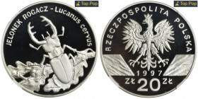 20 złotych 1997 Jelonek Rogacz - NGC PF70 ULTRA CAMEO MAX