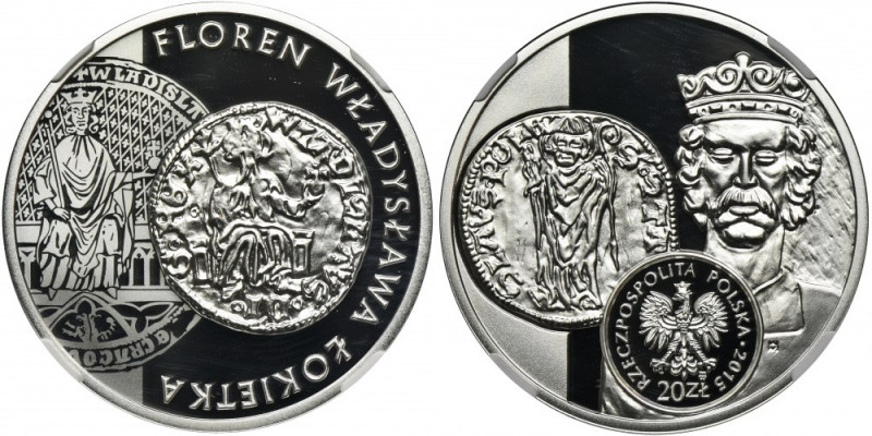 20 złotych 2015 Floren Władysława Łokietka - NGC PF69 ULTRA CAMEO Moneta wybita ...