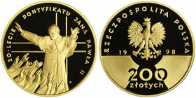 200 złotych 1998 20-lecie pontyfikatu Jana Pawła II