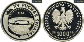 1.000 złotych 1994 FIFA - NGC PF70 ULTRA CAMEO MAX