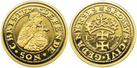 Grosz oblężniczy Gdańsk 1577 - REPLIKA 2009