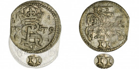 Duchy of Courland, Gotthard Kettler, Two Denarius Mitawa 1579 - RARE R4