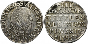 Duchy of Prussia, Albrecht Hohenzollern, 3 Groschen Konigsberg 1545