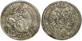 Silesia, Habsburg rule, Leopold I, 15 Kreuzer Brieg 1694 CB R1