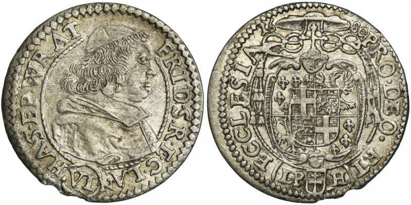 Silesia, Duchy of Neisse, Friedrich von Hessen, 6 Kreuzer Neisse 1680 LPH Rarer ...