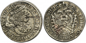 Silesia, Habsburg rule, Leopold I, 6 Kreuzer Breslau 1677 SHS R