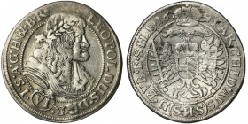Silesia, Habsburg rule, Leopold I, 6 Kreuzer Breslau 1681 SHS R