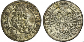 Silesia, Habsburg rule, Leopold I, 3 Kreuzer Brieg 1701 CB