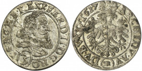 Silesia, Habsburg rule, Ferdinand II, 3 Kreuzer Breslau 1627 HR