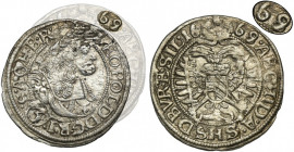 Silesia, Habsburg rule, Leopold I, 3 Kreuzer Breslau 1669/8 SHS - UNLISTED NIENOTOWANY