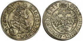 Silesia, Habsburg rule, Leopold I, 3 Kreuzer Breslau 1705 FN R