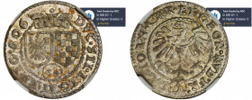 Silesia, Duchy of Liegnitz-Brieg-Wohlau, Christian and Rudolph, 3 Kreuzer Reichenstein 1606 - NGC MS61 MAX - JEDYNY