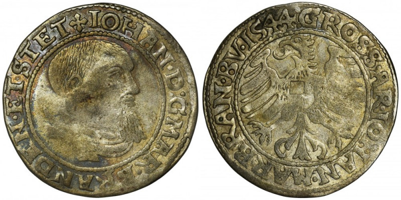 Silesia, Duchy of Crossen, Johann von Küstrin, Groschen Crossen 1544 - RARE Rzad...
