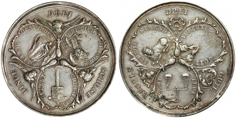 Silesia, Breslau, Moralizing medal undated Very interesting and rare medal minte...