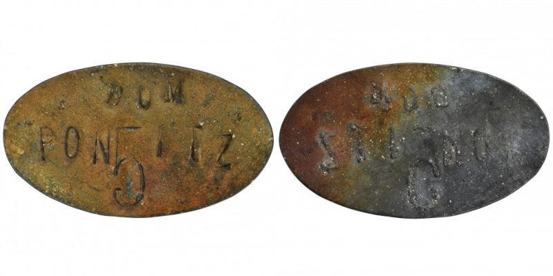 Dominial token, Ponitz Jednostronny żeton dominialny z dominium Ponitz o nominal...