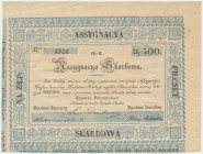 Asygnata Skarbowa na 500 złotych 1831 - PIĘKNA