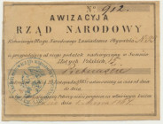 Rząd Narodowy, Awizacyja na 15 złotych 1864