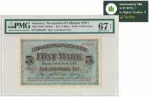 Kowno, 5 Mark 1918 - D - PMG 67 EPQ MAX - JEDYNY
