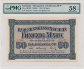 Kowno, 50 Mark 1918 - B - PMG 58 EPQ