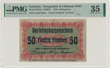 Posen, 50 Kopecks 1916 - long clause (P2a) - PMG 35 - RARE