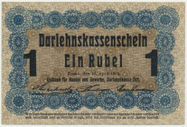 Posen, 1 Ruble 1916 - short clause (P3d) -