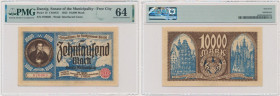 Danzig, 10.000 Mark 1923 - PMG 64