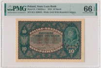 10 marek 1919 - II Serja CL - PMG 66 EPQ 2-ga nota
