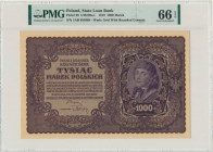 1.000 marek 1919 - I Serja AB - PMG 66 EPQ 2-ga nota