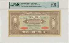 50.000 mark 1922 -E- PMG 66 EPQ 2-ga nota