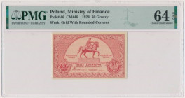 50 groszy 1924 - PMG 64 EPQ