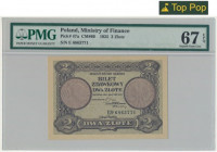 2 złote 1925 - E - PMG 67 EPQ - OKAZOWY MAX