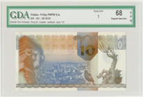 PWPW, Kraków (2010) - AB - duża cyfra 10, panorama niebieska - GDA 68 EPQ