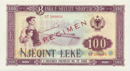 Albania, 100 Leke 1976 - SPECIMEN -