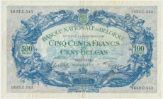 Belgium, 500 Francs 1943