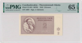 Czechoslovakia (Theresienstadt Ghetto), 2 Kronen 1943 - PMG 65 EPQ