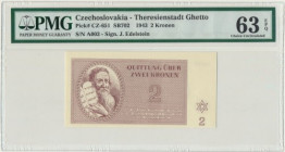 Czechoslovakia (Theresienstadt Ghetto), 2 Kronen 1943 - PMG 63 EPQ
