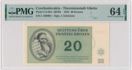Czechoslovakia (Theresienstadt Ghetto), 20 Kronen 1943 - PMG 64 EPQ