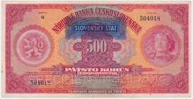 Czechoslovakia, 500 Korun 1929 - SPECIMEN -