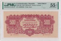 Czechoslovakia, 500 Korun 1944 - SPECIMEN - PMG 55 EPQ