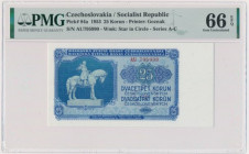 Czechoslovakia, 25 Korun 1953 - PMG 66 EPQ