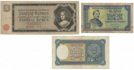 Czechoslovakia, Set 20-100 Korun (3 pcs.)